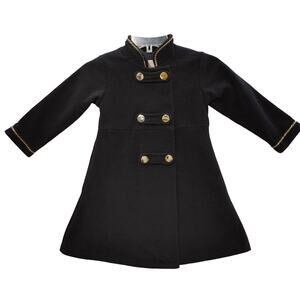 Copper Key Military Style Peacoat Double Breasted Gold-Tone Buttons Girls Sz 4/5